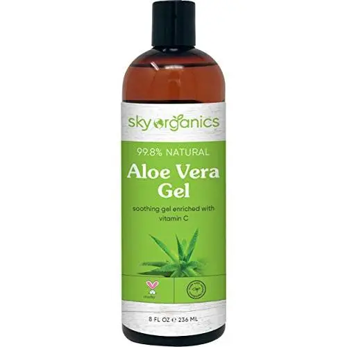 Gel d'Aloe Vera (8 oz) - Gel Apaisant Ultra Hydratant à Presse Froide pour le Visage et le Corps - Idéal pour les Soins Après-Soleil - Fabriqué aux États-Unis Gel d'Aloe Vera (8 oz) - Gel Apaisant Ultra Hydratant à Presse Froide pour le Visage et le Corps - Idéal pour les Soins Après-Soleil - Fabriqué aux États-Unis