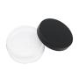 1PCS Empty Refillable Plastic Loose Powder Puff Box Foundation Make-up Powder Blush Case Container Jar Pot With Sifter Filter And Black Lid(Clear) size 30ml/1oz