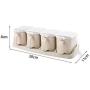 Adaap Seasoning Box Seasoning Rack Spice Pots Spice Storage Container Condiment Jars with Spoons