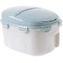 Kitchen Food Storage Jar Airtight Food Storage Kitchen Glass Jar Moisture-Proof Home Multi-Purpose Jam Bottle Cruet Snap Button Rice Storage Box, Pink (Color : Blue)