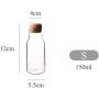 Glass Jars Jar Transparent Storage Can Cork Stopper Bottle Small Glass Bottle Containers Sealed Tea Coffee Storage Tank,L