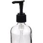 8-Ounce Clear Glass Pump Bottles (4-Pack w/Black Plastic Pumps), Great as Essential Oil Bottles, Lotion Bottles, Soap Dispensers, and More