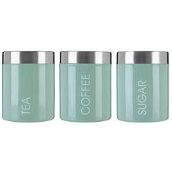 Premier Housewares Liberty Tea, Coffee and Sugar Canisters - Set of 3, Pistachio