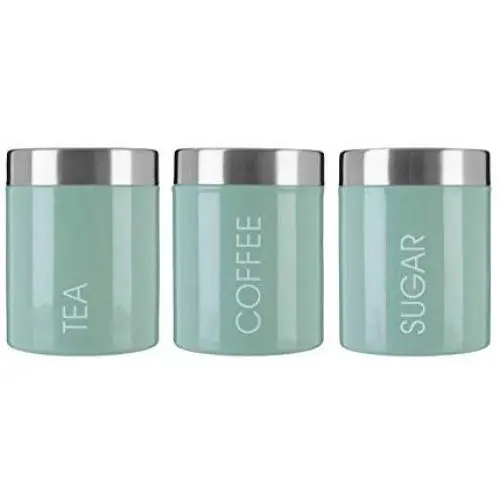 Premier Housewares Liberty Tea, Coffee and Sugar Canisters - Set of 3, Pistachio