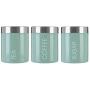 Premier Housewares Liberty Tea, Coffee and Sugar Canisters - Set of 3, Pistachio