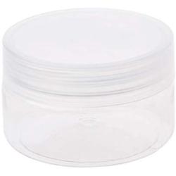 XISAOK 6.8cm OD Clear Strong PET Round Food Storage Container Jar Sealed with Clear Lid