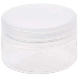 XISAOK 6.8cm OD Clear Strong PET Round Food Storage Container Jar Sealed with Clear Lid