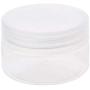 XISAOK 6.8cm OD Clear Strong PET Round Food Storage Container Jar Sealed with Clear Lid