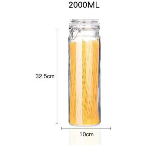 Glasbehälter mit Deckel, Haushaltglasbehälter/Lagerglasbehälter, Sammelpackung luftdichter Vintage-Dosen für Trockenwaren, 2000ml (2L) (Größe: 200ml1)