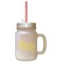 Yellow By Small Simple Things Great Things Brought Pass Frosted Glass Mason Jar With Straw