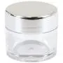 Beauticom 24er Set Dickwandige Klarsicht-Glasbehälter mit Silberdeckeln, 7 g / 7 ml – Ideal für Kosmetik, Cremes, Salben, Peelings