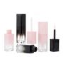 5Pcs 4ml/0.14oz Mini Square Lip Gloss Tube Containers with Wand Applicator Empty Refillable Plastic Lipstick Tube Lip Balm Pipe Vials DIY Container Jar Pot for Lip Balm Lip Gloss (Black Gradient)