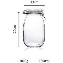 Yl Ly Glass Sealed Jar Dried Fruit Food Storage Jar With Lid Candy Bottle 500Ml 1100Ml 1800Ml 3200Ml 1800Ml