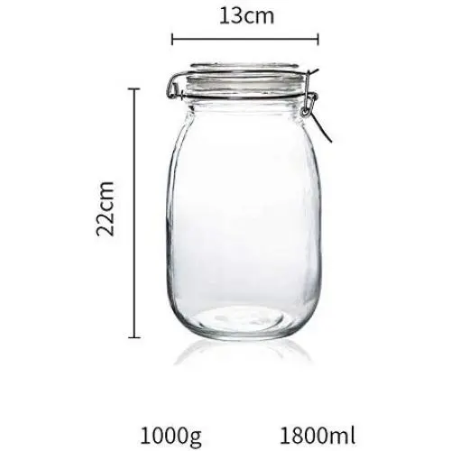 Glasbehälter mit Verschluss zum Trockenobst, Lebensmittel und Süßwaren Lagern – 500ml, 1100ml, 1800ml, 3200ml