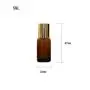 3PCS 5ml/0.17oz Empty Refillable Amber Glass Essential Oil Roller Bottles with Stainless Steel Roller Ball and Golden Lid Portable Travel Cosmetic Container Simple Storage for Perfume Aromatherapy Oil 3PCS 5ml/0.17oz Empty Refillable Amber Glass Essential Oil Roller Bottles with Stainless Steel Roller Ball and Golden Lid Portable Travel Cosmetic Container Simple Storage for Perfume Aromatherapy Oil