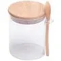 UPKOCH Klarsichtglasbehälter 1 Stück mit Deckel und Löffel für Salz, Zucker, losen Tee, Kaffeebohnen ???85100 420ml