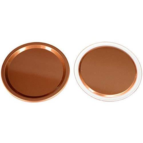 Copper Colored Aluminum Flat Storage Lid Inserts for Mason Jars (10 Pack, Wide Mouth)