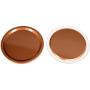 Copper Colored Aluminum Flat Storage Lid Inserts for Mason Jars (10 Pack, Wide Mouth)