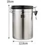 Bouteilles Hermétiques à Graines de Café en Inox Century Warehouse avec Couvercle, Cuillère, Soupape d'Aération et Suiveur Journalier/Mensuel (Argent) Bouteilles Hermétiques à Graines de Café en Inox Century Warehouse avec Couvercle, Cuillère, Soupape d'Aération et Suiveur Journalier/Mensuel (Argent)