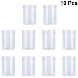 UPKOCH Cereal Dry Food Storage Container Transparent Leakproof Plastic Storage Bottle for Cookies Scented Tea 10pcs 500ml