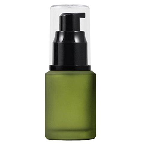 1PCS Green Upscale Empty Refillable Glass Cosmetic Cream Lotion Pump Bottle Shower Gel Essential Oil Shampoo Sample Press Bottle Jar Pot Cosmetic Make up Dispenser(60ml/2oz)