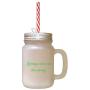 Green Learning Is Not A Race But A Journey Frosted Glass Mason Jar With Straw