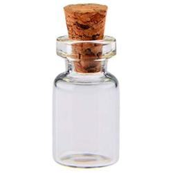 Mini Clear Glass Bottle Vials Empty Sample Jars With Stopper Message Vial Weddings Wish Bottle,50 Pcs 0.5Ml