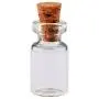 Mini Klar Glasflaschen Beutel Leere Probenbehälter mit Stopfen, für Hochzeiten, Wunschflasche, 50 Stück 0,5 ml