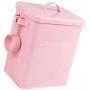 Laundry Detergent Powder Storage Tin Box Large Galvanized Metal Buckets Food/Flour/Sundries Kitchen Storage Tin Box Canister Containers- Pink
