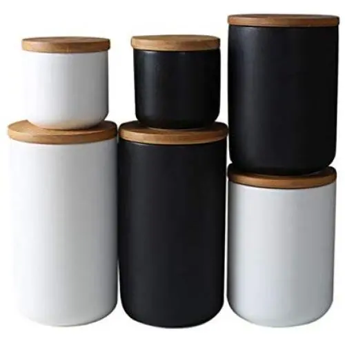 Bouteilles en céramique étanches, contenants de cuisine pour aliments, résistants à l'humidité, idéal pour le stockage des grains de café, des céréales et du thé.