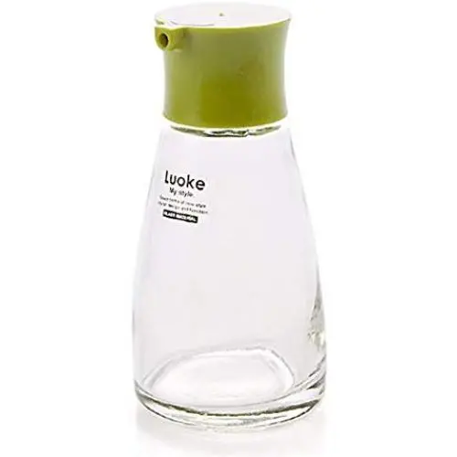 Kitchen Food Storage Jar Airtight Food Storage Kitchen Glass Jar Moisture-Proof Home Multi-Purpose Jam Bottle Cruet Glass Oil Pot Leakproof Cruet Vinegar Pot (Color : Green)