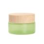 30g/20g Refillable Small Travel Containers Wooden Lid Cosmetic Empty Glass Cream Jars Facial Cream Jar Make Up Tool (Size : 30g)