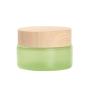 30g/20g Refillable Small Travel Containers Wooden Lid Cosmetic Empty Glass Cream Jars Facial Cream Jar Make Up Tool (Size : 30g)