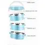 Stainless Steel Internal Lunch Box Lunch Box 3 Layers Insulation Leakproof Tiffin Food Container Storage Carrier Blue Stainless Steel Internal Lunch Box Lunch Box 3 Layers Insulation Leakproof Tiffin Food Container Storage Carrier Blue