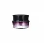 Hochwertige leere lila Glascremebehälter mit schwarzer Schraubverschluss und Innenpolster – 50g/50ml/1,7oz – Wiederbefüllbare Kosmetikbehälter für Augen-, Gesichtscrèmes, Gele und Salben – Tragbar für Reisen.