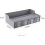 CFTLHL Dedicated for Home Kitchen, Outdoor Barbecue, Kitchen Seasoning Box, Storage Spice jar Condiment Bottle Holder - White,Gray