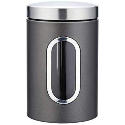 KXDAR Coffee Canister, Tea Container, Seal Coffee Storage Food Storage Jars Stainless Steel, Sugar Vacuum Tins (Set 1 Pcs/Set 3 Pcs),1Pcs