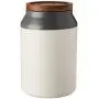 Bocal de Conservation Jamie Oliver avec Couvercle en Bois, Grand Contenant en Céramique Gris Bocal de Conservation Jamie Oliver avec Couvercle en Bois, Grand Contenant en Céramique Gris