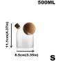 Creative Kitchen Tea Storage Bottles Glass Candy Jars With Cork Lid Spices Sugar Coffee Container Receive Organizer Cans,500Mlball