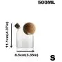 Creative Kitchen Tea Storage Bottles Glass Candy Jars With Cork Lid Spices Sugar Coffee Container Receive Organizer Cans,500Mlball