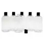 Baire Bottles - 16 Ounce Clear Plastic Bottles with Black Hand-Press Flip Disc Caps - Organize Soap, Shampoo, Lotion with a Clean, Clear Look - PET, No BPA - 6 Pack, with 6 Floral Labels Baire Bottles - 16 Ounce Clear Plastic Bottles with Black Hand-Press Flip Disc Caps - Organize Soap, Shampoo, Lotion with a Clean, Clear Look - PET, No BPA - 6 Pack, with 6 Floral Labels