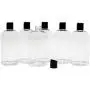 Baire Bottles -16 Ounce Clear Plastic Bottles, Black Hand-Press Flip Disc Caps - Organize Soap, Shampoo, Lotion with a Clean, Clear Look - PET, Lightweight, No BPA - 6 Pack, including 6 Damask Labels Baire Bottles -16 Ounce Clear Plastic Bottles, Black Hand-Press Flip Disc Caps - Organize Soap, Shampoo, Lotion with a Clean, Clear Look - PET, Lightweight, No BPA - 6 Pack, including 6 Damask Labels