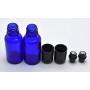 3PCS 30ml/1oz Empty Refillable Blue Glass Essential Oil Roll-On Bottles Roller Vial Holder Jar Pot with Stainless Steel Roller Ball Cosmetic Container for Perfume Aromatherapy Medicine Oil