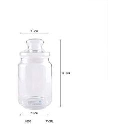 YL LY All Glass Storage Tank Glass Sealed Jar Dried Fruit Jar Large Milk Powder Jar Sugar Bowl Kitchen Supplies 750Ml