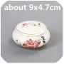 Mini Box Mehrzweck Keramik Aufbewahrungsglas Chinesische Teebehälter Pulvercreme-Box Schmuckbox Kleine Gegenstände Aufbewahrungsgläser, Mudan 9X4,7cm