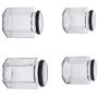 UPKOCH 4 Pcs Glass Storage Jar Set Portable Glass Food Candy Jars with Lid for Food Nuts Coffee Beans Tea Leave Other