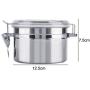 Yinpinxinmao Stainless Steel Airtight Canister Set, Food Storage Container for Kitchen Counter, Sugar, Coffee, Canister with Clear Acrylic Lid Locking Clamp S 4inch