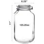 Bormioli Rocco Clear Fido 135.25 Oz Glass Storage Jar: Airtight Lid With Leak Proof Gasket, Wide Mouth Kitchen Food Container for Preserving Jam, Spices, Coffee, Sugar & Herbs