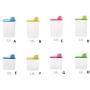 Poniu Storage Tank Dry Dried Cereal Pasta Flour Dispenser Container with Measuring Cup Plastic Storage Jars Boxes (Green, S)