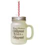 Brown What Happens At The Campground Stays At The Campground Frosted Glass Mason Jar With Straw
